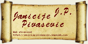 Janićije Pivašević vizit kartica